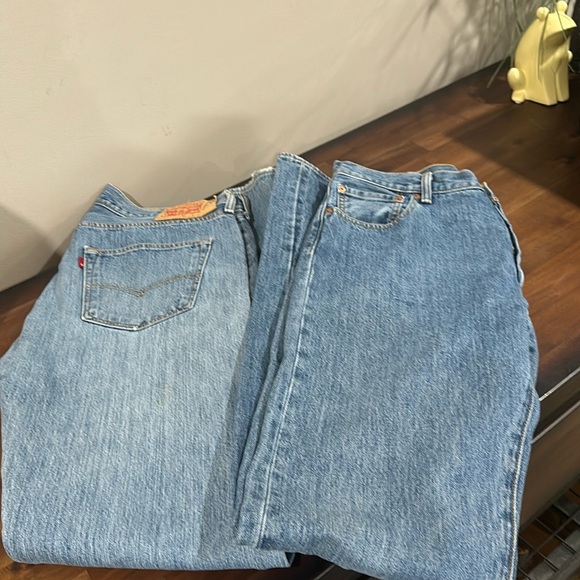 2 pair - Levi Strauss 502 jeans Super Tall - Waist 36 Inseam 37 - Picture 1 of 9